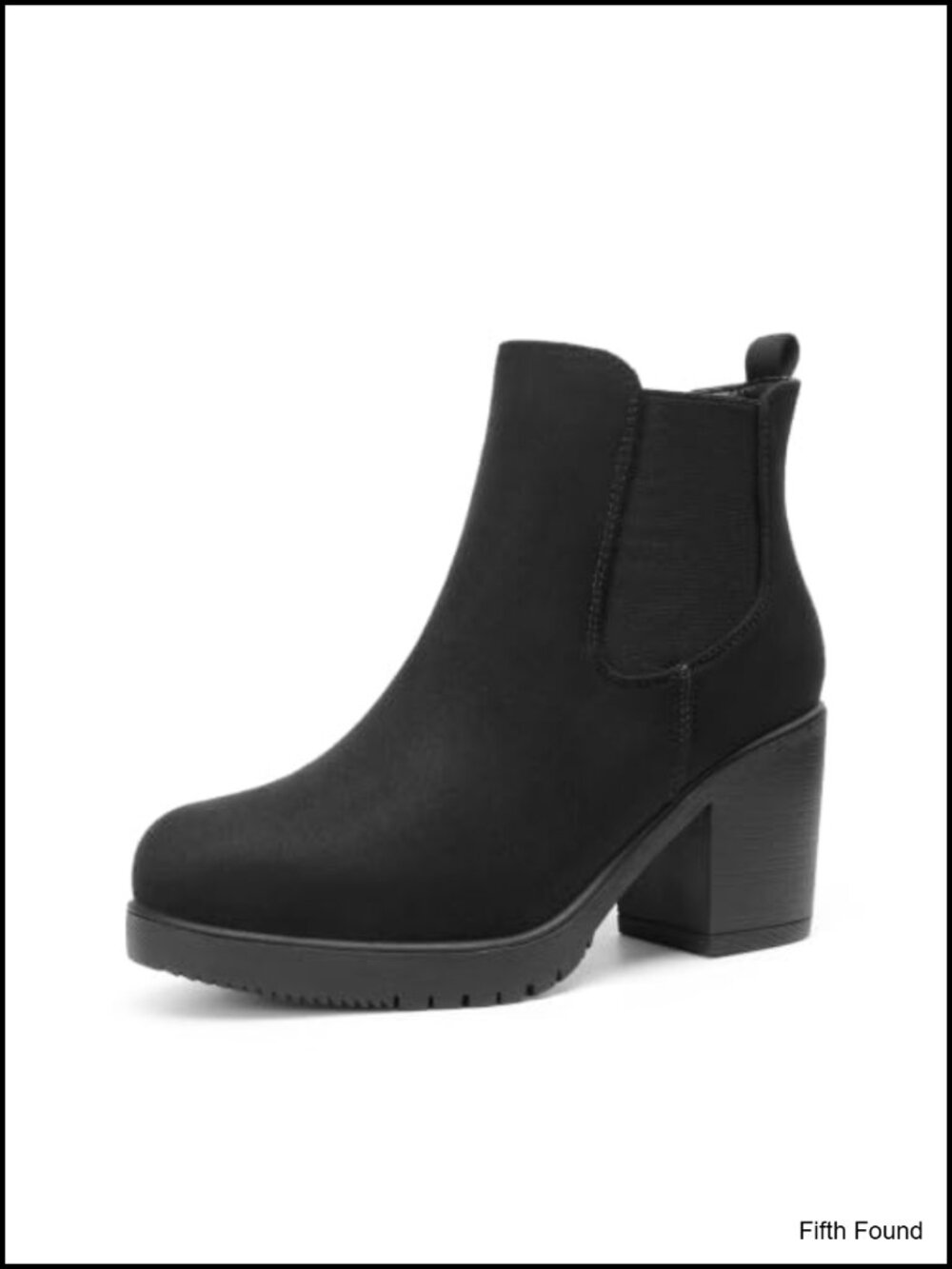 Women's Chelsea Ankle Boots Faux Suede Block Heel Booties